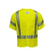 Flame Resistant Mesh Safety Vest, Class 3, Velcro Closure in Hi-Vis